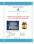 Tinh sạch enzyme lactase từ canh trường nấm sợi