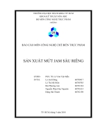 Sản xuất mứt jam sầu riêng