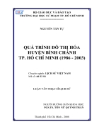 Qúa trình đô thi hóa huyện Bình Chánh TP HCM 1986 2003