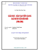 Giáo dục đào tạo Tiền Giang hai mươi năm đổi mới 1986 2006