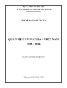 Quan he Campuchia Viet Nam tu nam 1985 den nam 2006