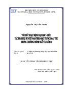 Tổ chức hoạt động dạy đọc hiểu tác phẩm tự sự việt nam theo đặc trưng loại thể trong chương trình ngữ văn lớp 1