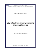 Nông thôn Việt Nam trong các tiểu thuyết từ năm 1986 đến năm 2000