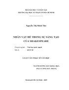 Nhân vật hề trong sự sáng tạo của shakespeare