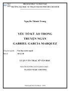 Yếu tố kỳ ảo trong truyện ngắn gabriel garcia marquez