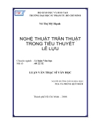 Nghệ thuật trần thuật trong tiểu thuyết Lê Lựu