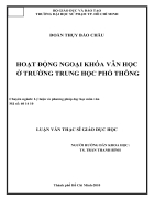 Hoat dong ngoai khoa van hoc o truong trung hoc pho thong