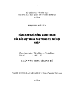 Nâng cao khả năng cạnh tranh của Bảo việt nhân thọ trong xu thế hội nhập