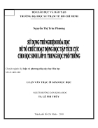 Sử dụng thí nghiệm hóa học để tổ chức hoạt động học tập tích cực cho học sinh lớp 11 Trung Học Phổ Thông