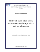 Thiết kế sách giáo khoa điện tử phần hóa học vô cơ lớp 11 nâng cao