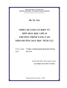 Thiết kế giáo án điện tử môn hóa học lớp 10 chương trình nâng cao theo hướng dạy học tích cực