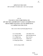 Ứng dụng công nghệ thông tin hỗ trợ việc lập biên bản và báo cáo kiểm toán trong kiểm toán báo cáo tài chính DNNN của kiểm toán Nhà nước