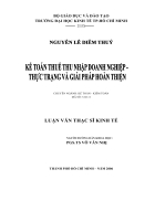 Kế toán thuế thu nhập doanh nghiệp Thực trạng và giải pháp hoàn thiện