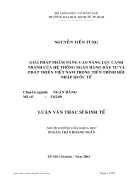 Giải pháp nhằm nâng cao năng lực cạnh tranh của hệ thống Ngân hàng Đầu tư Phát triển Việt Nam trong tiến trình hội nhập Quốc tế