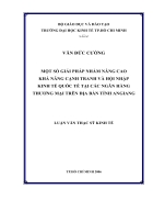 Một số giải pháp nhằm nâng cao khả năng cạnh tranh và hội nhập kinh tế Quốc tế tại các Ngân hàng Thương mại trên địa bàn tỉnh An Giang