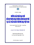 Những giải pháp hạn chế rủi ro trong hoạt động kinh doanh thẻ tại các Ngân hàng Thương mại Việt Nam