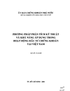 Phương pháp phân tích kỹ thuật và khả năng áp dụng trong hoạt động đầu tư chứng khoán tại Việt Nam