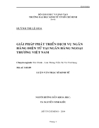 Giải pháp phát triển dịch vụ Ngân hàng điện tử tại Ngân hàng Ngoại thương Việt Nam