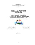 Thực trạng thi hành Luật Bình đẳng giới ở Việt Nam trong giai đoạn hiện nay