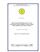 Phân tích tình hình cho vay tại Ngân hàng nông nghiệp và phát triển nông thôn huyện Châu Thành