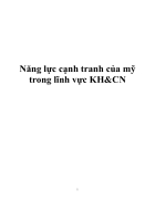 Năng lực cạnh tranh của Mỹ trong lĩnh vực KH CN