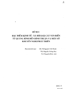 Đặc điểm kinh tế xã hội dải cát ven biển từ Quảng Bình đến Bình Thuận và một số khuyến nghị phát triển