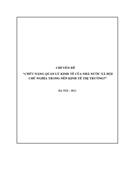 Chức năng quản lý kinh tế của nhà nước xã hội chủ nghĩa trong nền kinh tế thị trường