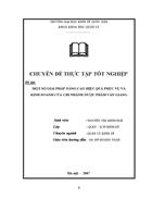 Một số giải pháp nâng cao chất lượng phục vụ và kinh doanh của chi nhánh dược phẩm Văn giang