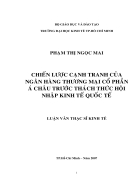 Chiến lược cạnh tranh của ngân hàng thương mại cổ phần Châu Á trước thách thức hội nhập kinh tế Quốc tế