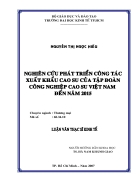 Nghiên cứu phát triển công tác xuất khẩu cao su của Tập đoàn Công nghiệp Cao su Việt Nam