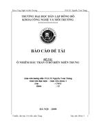 Nghiên cứu vấn đề tràn dầu ở bờ biển miền Trung