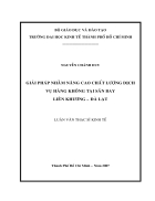 Giải pháp nhằm nâng cao chất lượng dịch vụ hàng không tại sân bay Liên Khương Đà Lạt