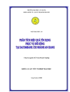 Phân tích hiệu quả tín dụng tại Sacombank An Giang