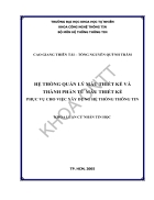 Hệ thống quản lý mẫu thiết kế và thành phần từ mẫu thiết kế phục vụ cho việc xây dựng hệ thống thông tin