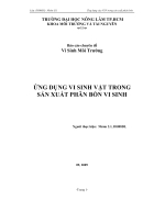 Ứng dụng vi sinh vật trong sản xuất phân bón vi sinh