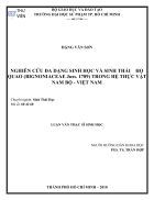 NGHIÊN CỨU ĐA DẠNG SINH HỌC VÀ SINH THÁI HỌ QUAO BIGNONIACEAE Juss 1789 TRONG HỆ THỰC VẬT NAM BỘ VIỆT NAM
