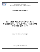 TÌM HIỂU NHỮNG CÔNG TRÌNH NGHIÊN CỨU VỀ TỤC NGỮ Việt Nam TỪ 1975 ĐẾN NAY