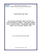 Xây dựng lớp học trực tuyến về chuyển động cơ học chương trình vật lý đại cương nhằm hỗ trợ việc học vật lý bằng tiếng Anh