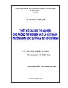 Thiết kế các bài thí nghiệm cho phòng thí nghiệm vật lý hạt nhân trường đại học sư phạm Thành Phố Hồ Chí Minh