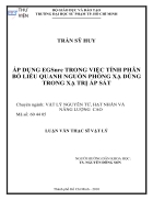 Áp dụng EGSnrc trong việc tính phân bố liều quanh nguồn phóng xạ dùng trong xạ trị áp sát