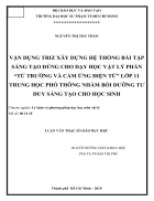 Van dung triz xay dung he thong bai tap sang tao dung cho day hoc vat ly phan tu truong va cam ung dien tu lop 11 THPT nham boi duong tu duy sangtao