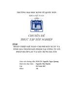 Hoàn thiện kế toán chi phí sản xuất và tính giá thành sản phẩm tại Công ty cổ phần đá ốp lát và xây dựng Hà Tây 1