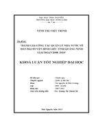 Đánh giá công tác quản lý nhà nước về đất đai huyện Bình Liêu tỉnh Quảng Ninh giai đoạn 2008 2010