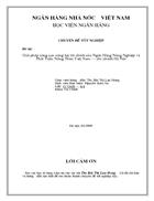 Giải pháp nâng cao năng lực tài chính của Ngân Hàng Nông Nghiệp và Phát Triển Nông Thôn Việt Nam chi nhánh Hà Nội 1