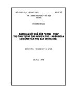 Đánh giá kết quả của phương pháp TTTON cho nhận noãn tại bệnh viện Phụ sản Trung ương