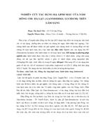 Nghiên cứu tác dụng hạ lipid máu của nấm hồng chi đà lạt ganoderma lucidum trên lâm sàng