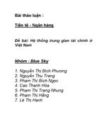 Hệ thống trung gian tài chính ở Việt Nam