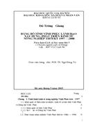 Đảng bộ tỉnh Vĩnh Phúc lãnh đạo xây dựng phát triển kinh tế nông nghiệp thời kỳ 1997 2000 1