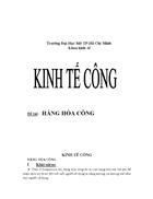 Tiểu luận môn kinh tế công hàng hóa công