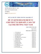 ĐỀ TÀI THƯƠNG MẠI ĐIỆN TỬ DỰ ÁN KINH DOANH XE Ô TÔ SIÊU SANG Autorenting